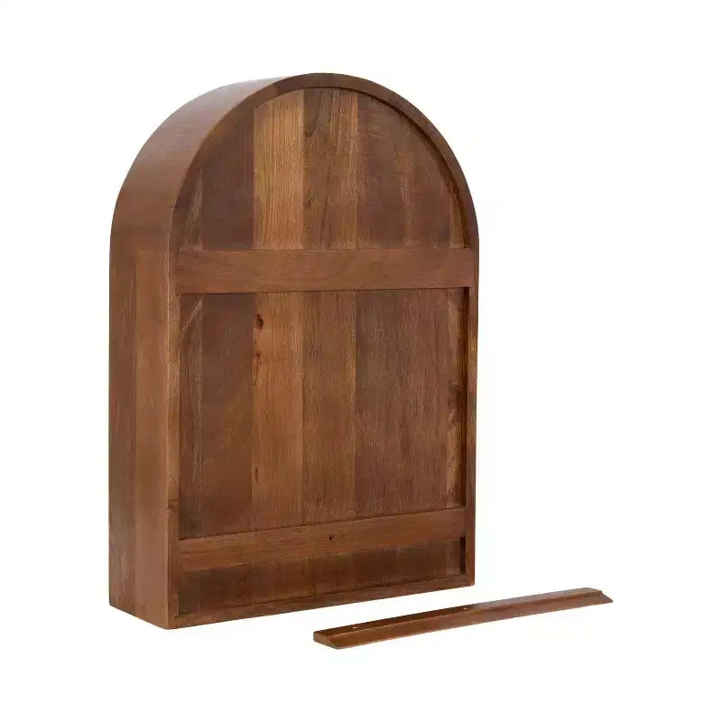 18"x26"  Arch Wall Shelf, Walnut Brown
