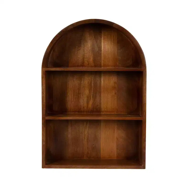 18"x26"  Arch Wall Shelf, Walnut Brown