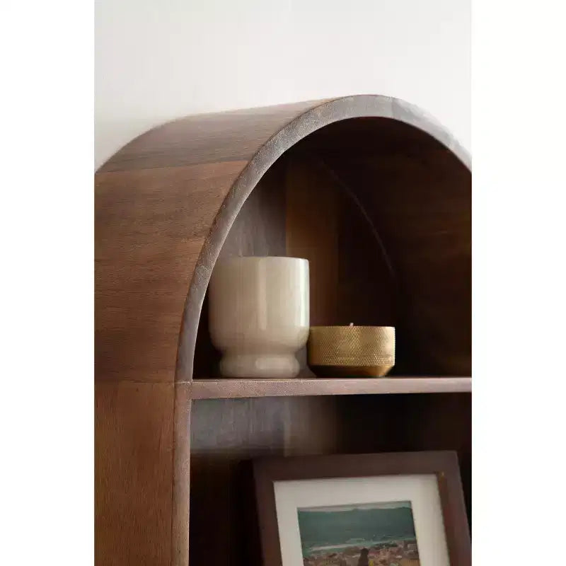 18"x26"  Arch Wall Shelf, Walnut Brown