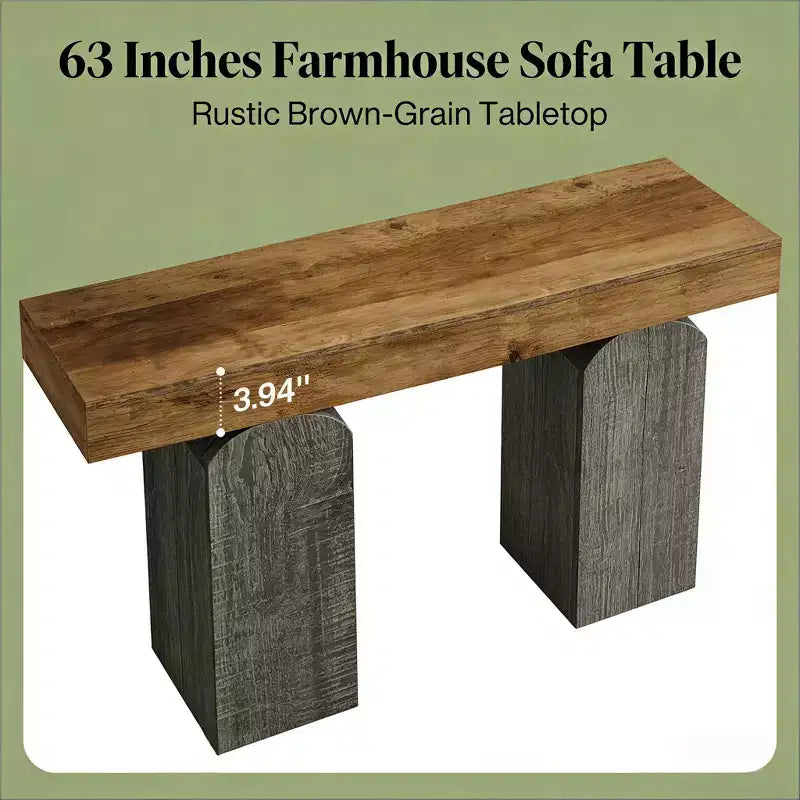 Modern 63" Console Table with Arched Legs