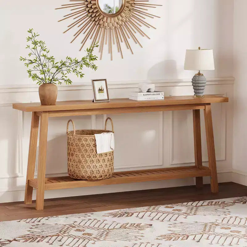 70.9in Long Console Tables, Farmhouse Narrow Sofa Table Behind Couch 2-Tier Entryway Table for Living Room Entrance Hallway Foyer