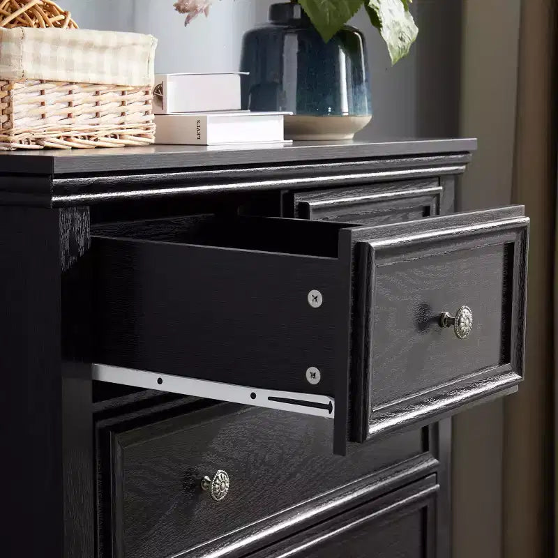 Modern 6 Drawer Dresser with Smooth Glide Drawers, Anti-Tipping Device, for Living Room
