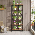 70.9" 6-Tier Bookshelf, Brown