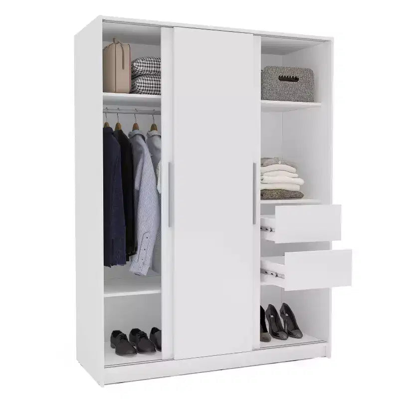 Denmark 3 Sliding Doors Clothing Armoire