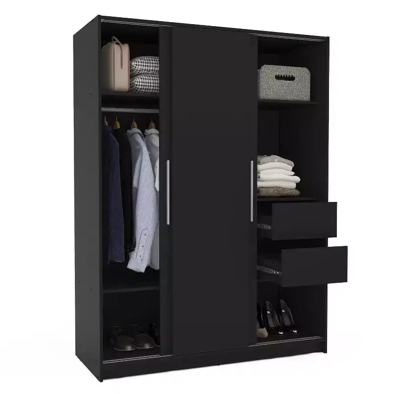 Denmark 3 Sliding Doors Clothing Armoire