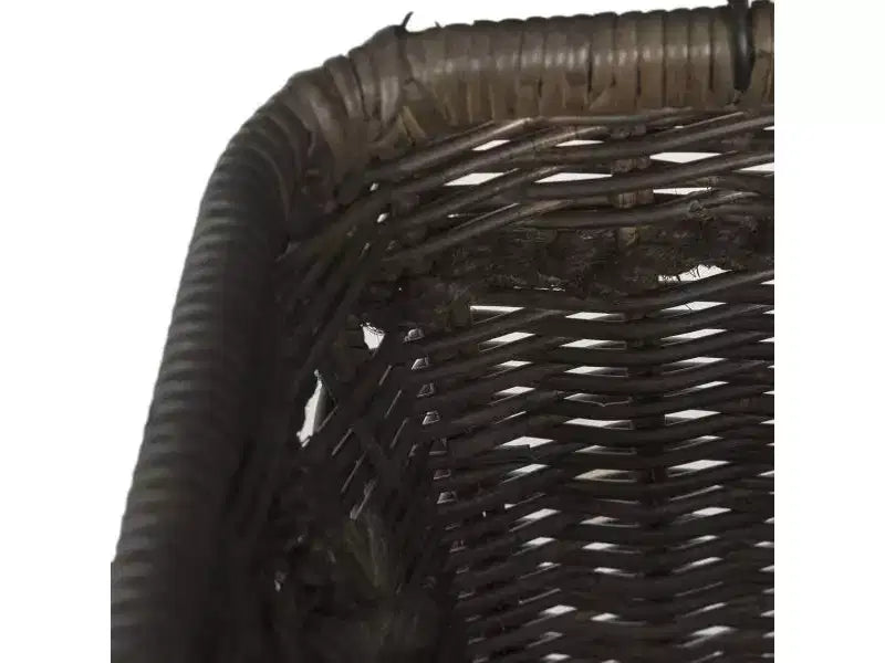 Wicker Rattan Hamper with Lid and Built-In Handles, 42-Gallon Storage