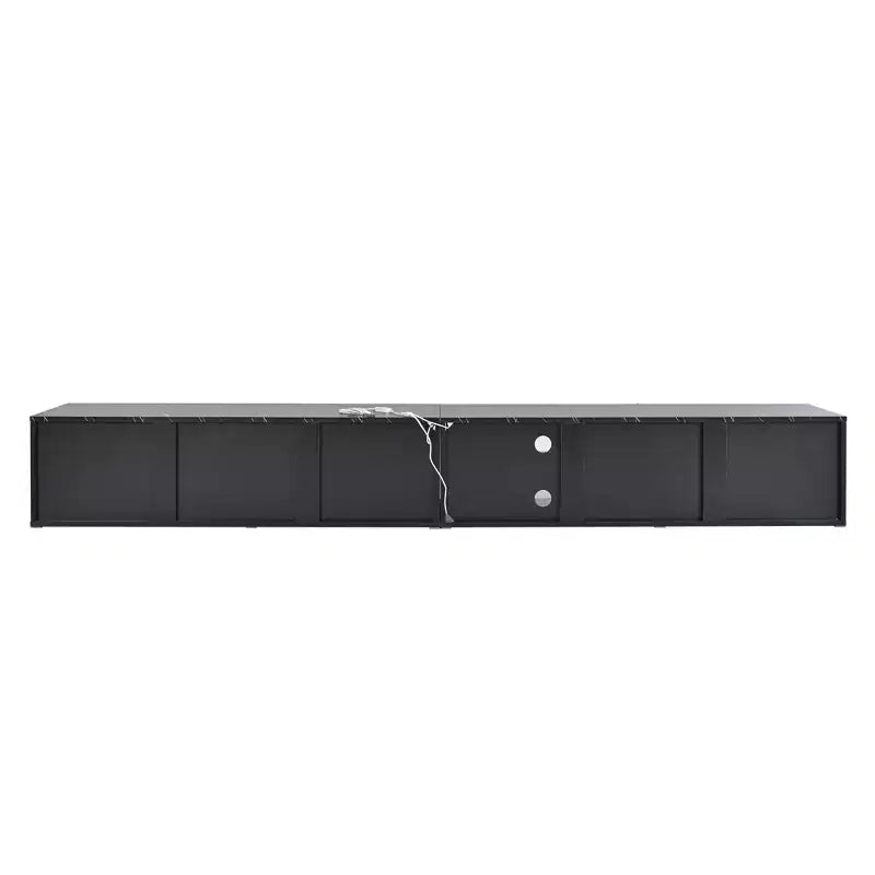 Modern App-Controlled LED TV Stand for TVs Up to 105" with Tempered Glass Doors