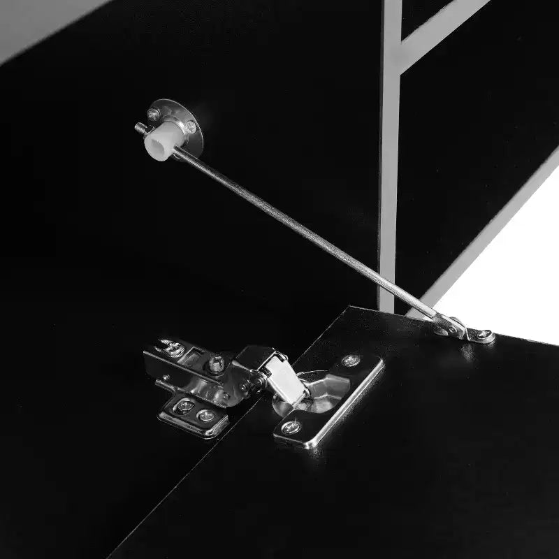 Modern App-Controlled LED TV Stand for TVs Up to 105" with Tempered Glass Doors
